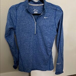 Nike Blue Dri-FIT Quarter-Zip Pullover